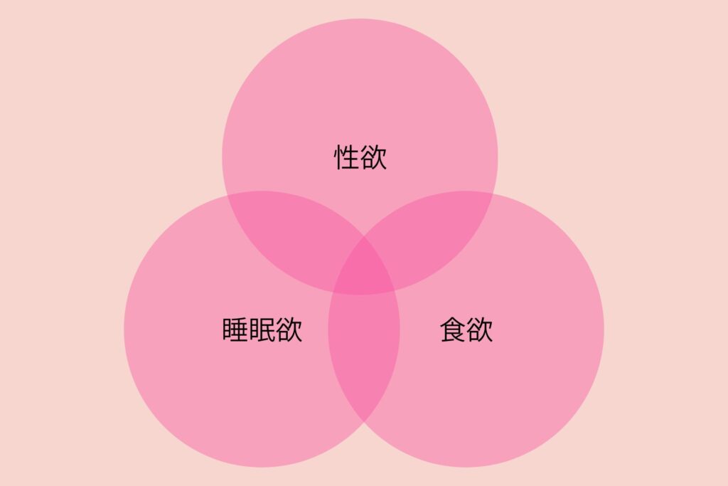 三大欲求を三つの円で表した図