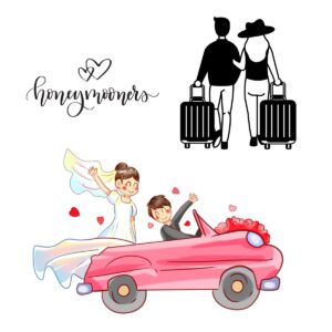 ハネムーンフェーズを表している画像。女性と男性がルンルンしている様子。